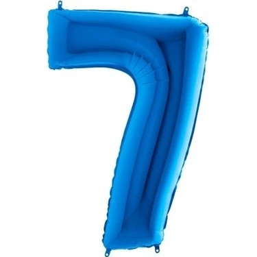 Benim Marifetlerim 7 Rakamı Mavi Folyo Balon 40 inch 90 cm ürün görseli 1