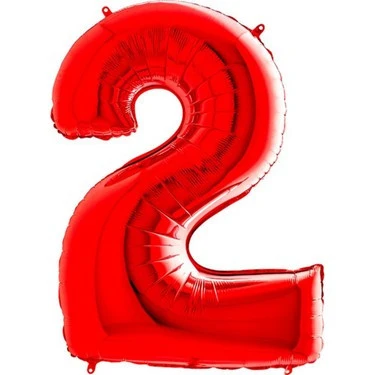 Benim Marifetlerim 2 Rakamı Kırmızı Folyo Balon 40 inch 90 cm ürün görseli 1