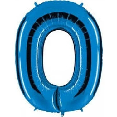 Benim Marifetlerim 0 Rakamı Mavi Folyo Balon 40 inch 90 cm ürün görseli 1