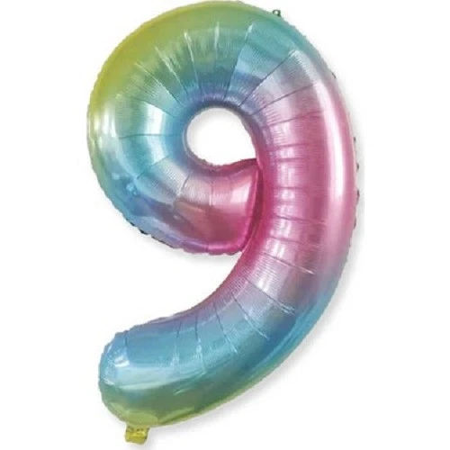 Benim Marifetlerim 9 Rakamı Rengarenk Folyo Balon 16 inch 40 cm ürün görseli 1