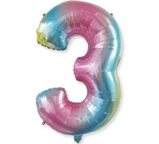 Benim Marifetlerim 3 Rakamı Rengarenk Folyo Balon 16 inch 40 cm ürün görseli 1