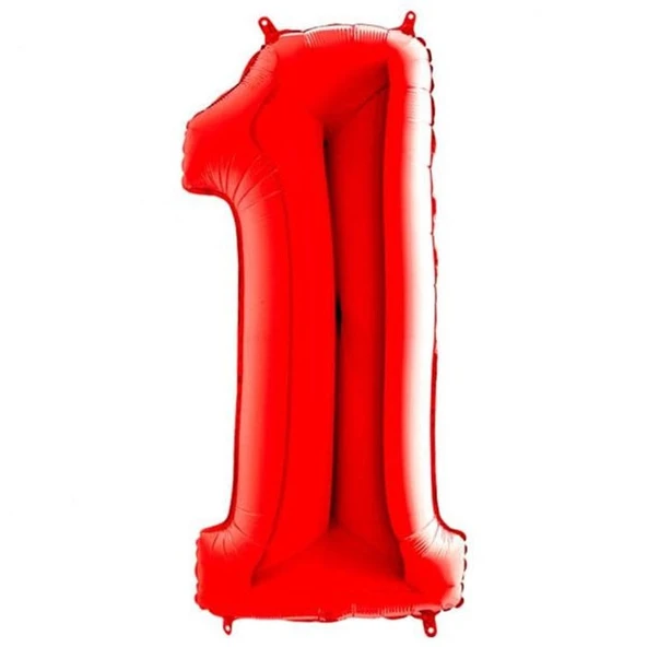 Benim Marifetlerim 1 Rakamı Kırmızı Folyo Balon 40 inch 90 cm ürün görseli 1