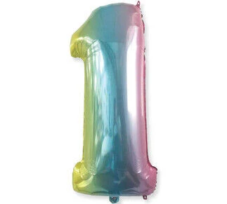 Benim Marifetlerim 1 Rakamı Rengarenk Folyo Balon 16 inch 40 cm ürün görseli 1