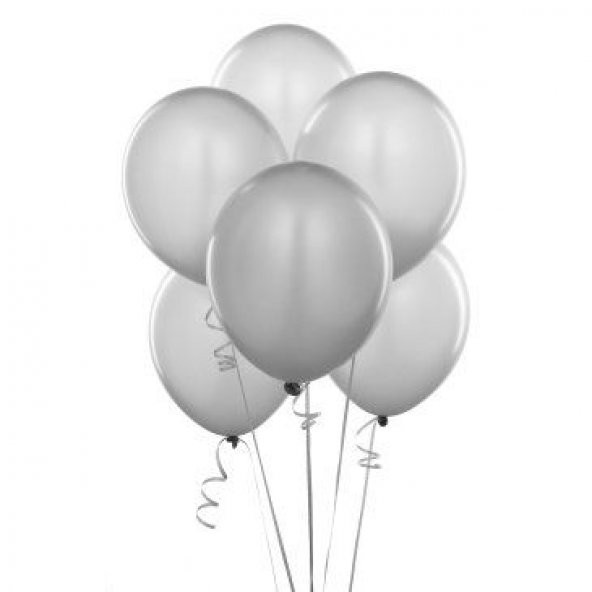 Benim Marifetlerim Metalik Gümüş Balon 12 İnch 20 Adet ürün görseli 1