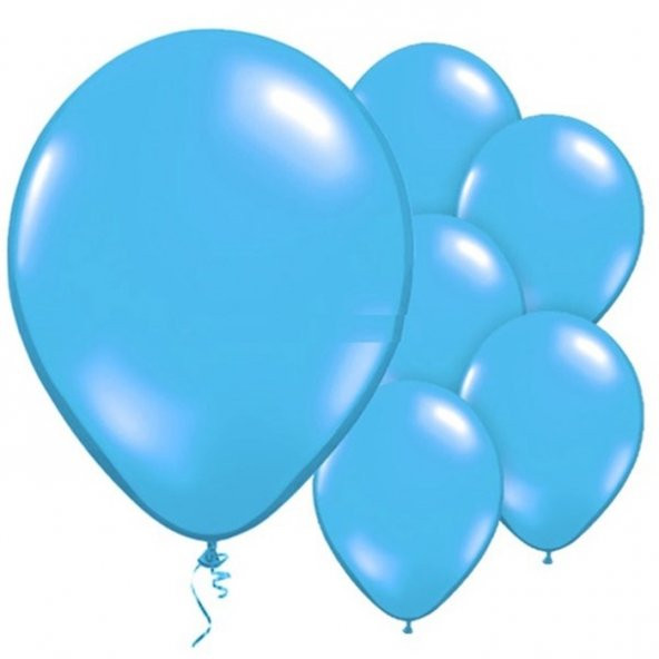 Benim Marifetlerim Metalik Mavi Balon 12 inch 5 Adet ürün görseli 1