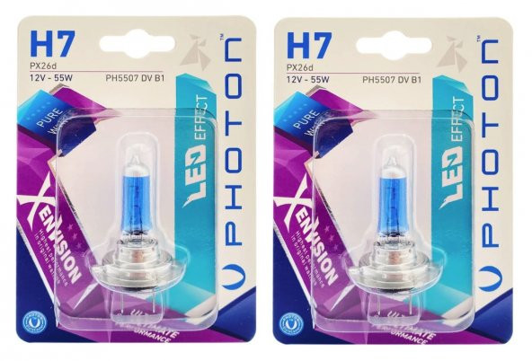 PHOTON H7 12V 55W XEN VİSİON BEYAZ IŞIK AMPÜL TAKIMI (2 ADET) ürün görseli 1