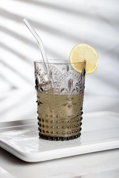 Akrilik Füme Tekli Kısa Bardak & Su Meşrubat Kahve Yanı Bardağı 400 ml ( Cam Değildir ) ürün görseli 1