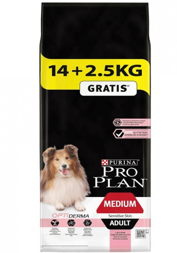 Pro Plan Medium Adult Somonlu Yetişkin Köpek Maması 14+2.5 Kg ürün görseli 1