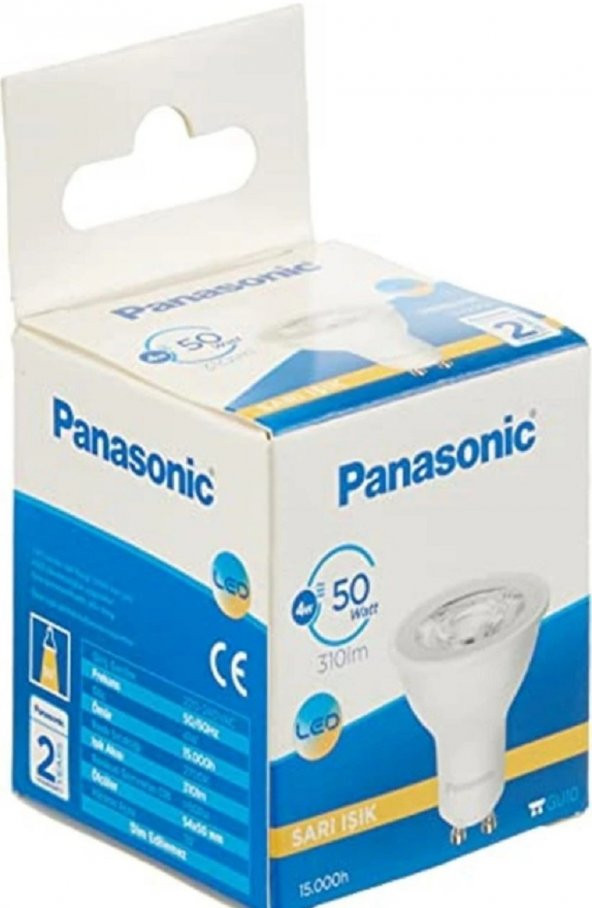 mylights  panasonıc gu10 duylu 2700 sarı renk led ampul  10 adet fiyatıdır ürün görseli 1