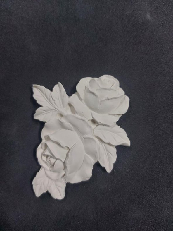 Yapraklı İki Güllü Çiçek 11x8,5cm ürün görseli 1
