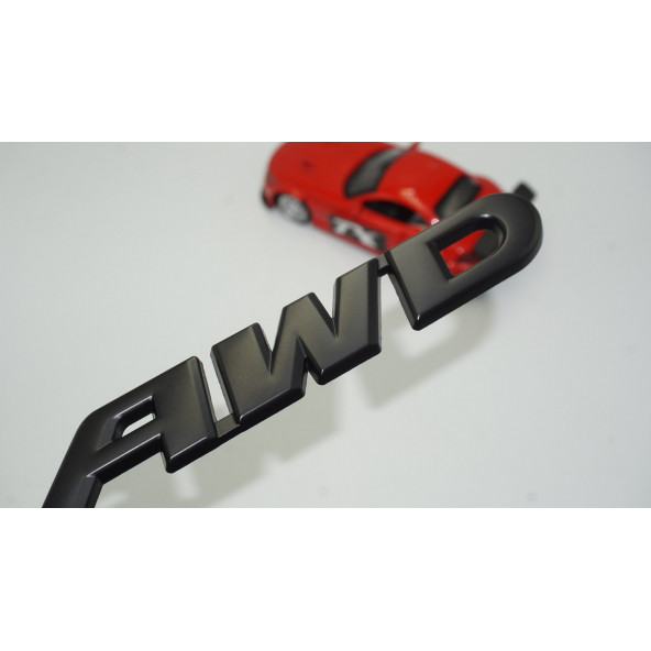 DK AWD All Wheel Drive Bagaj Siyah Metal 3M 3D Yazı Logo ürün görseli 1