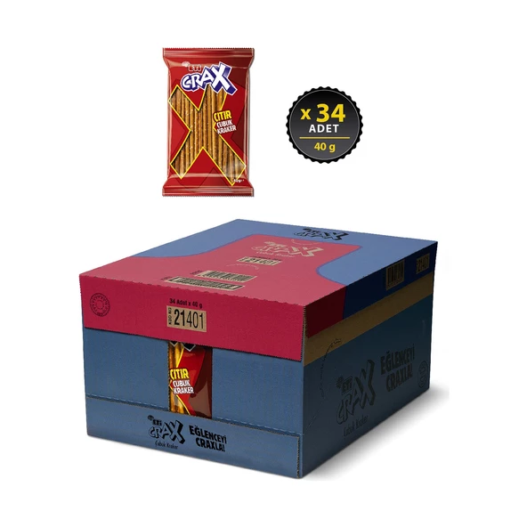 Eti Crax Sade Çubuk Kraker 40gr 34 Adet - Resim 2