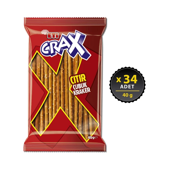 Eti Crax Sade Çubuk Kraker 40gr 34 Adet ürün görseli 1