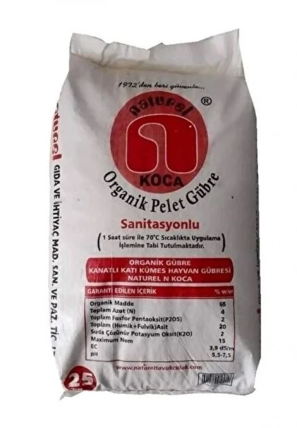 Naturel 25 kg Organik Tavuk Gübresi ürün görseli 1
