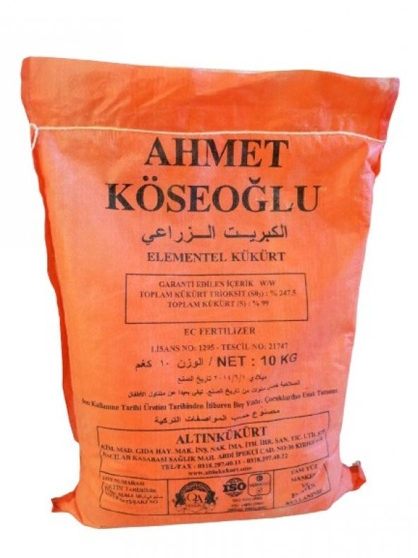 Köseoğlu Toz Kukürt 10 Kg Orijinal Paket ürün görseli 1
