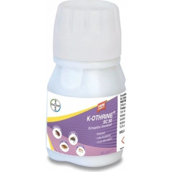 Bayer K-Othrine Sc 50 Tüm Haşereler İle Mücadele 50 ml ürün görseli 1