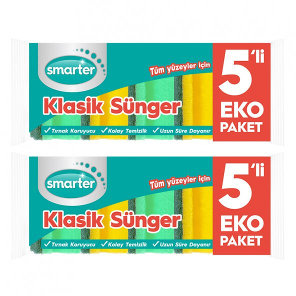 SMARTER KLASİK BULAŞIK SÜNGERİ 10 LU ürün görseli 1