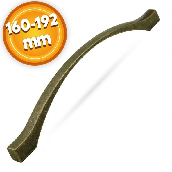 Çekmece Mutfak Dolap Kapak Kulpu Kulbu 160-192 mm Antik Sarı Metal Kulp ürün görseli 1