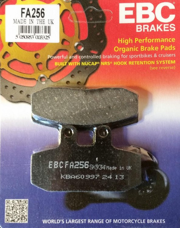 Ebc Fa256 2008-2016 Aprilia Mana 850 GT ABS Arka Fren Balatası ürün görseli 1