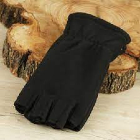 siyah kesik polar eldiven unisex ürün görseli 1