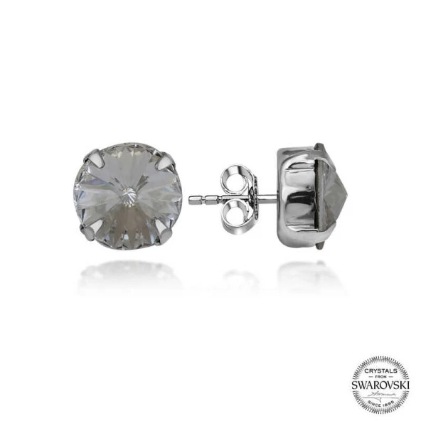 Swarovski Crystal Taşlı Gümüş  Çivili Kadın Küpe ürün görseli 1