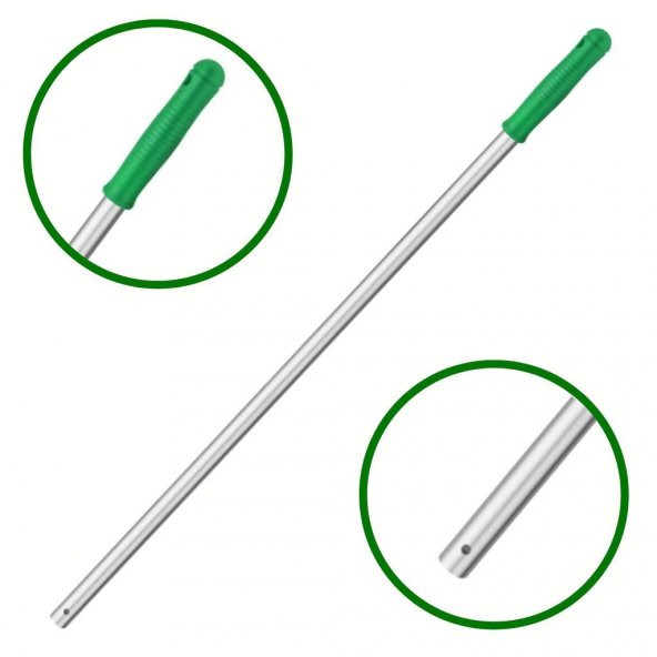 Mulpex Premium Kalite Alüminyum Eloksallı Sap, Delikli 140 cm. Yeşil ürün görseli 1