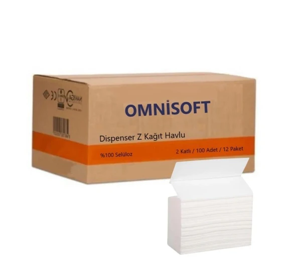 Omnisoft Z Katlı Dispenser Kağıt Havlu 100 x 12 Paket ürün görseli 1