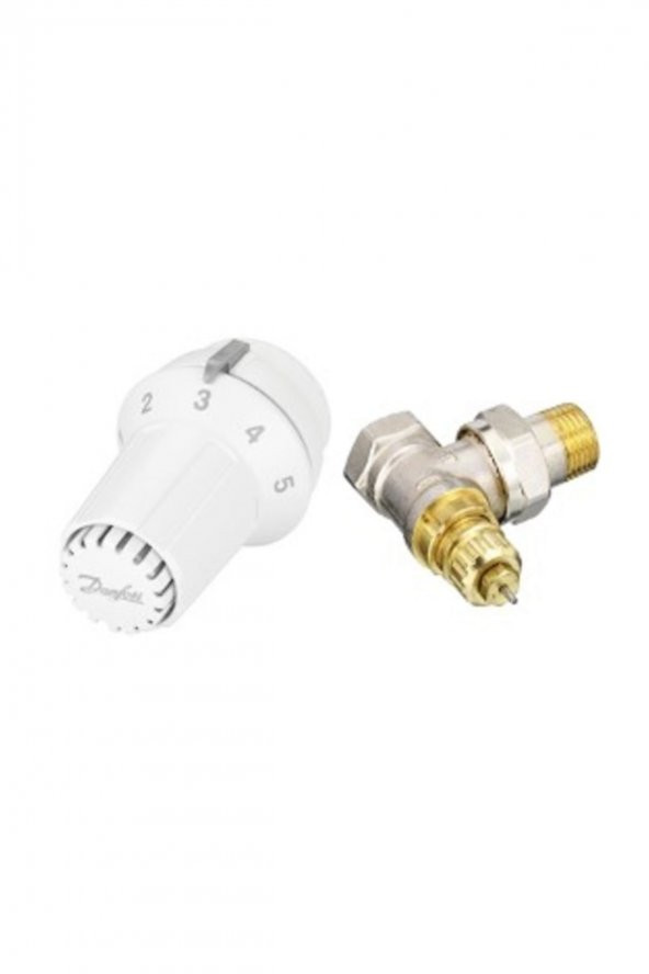 Danfoss 1/2" Köşe Tip Termostatik Radyatör Vana Takımı ürün görseli 1