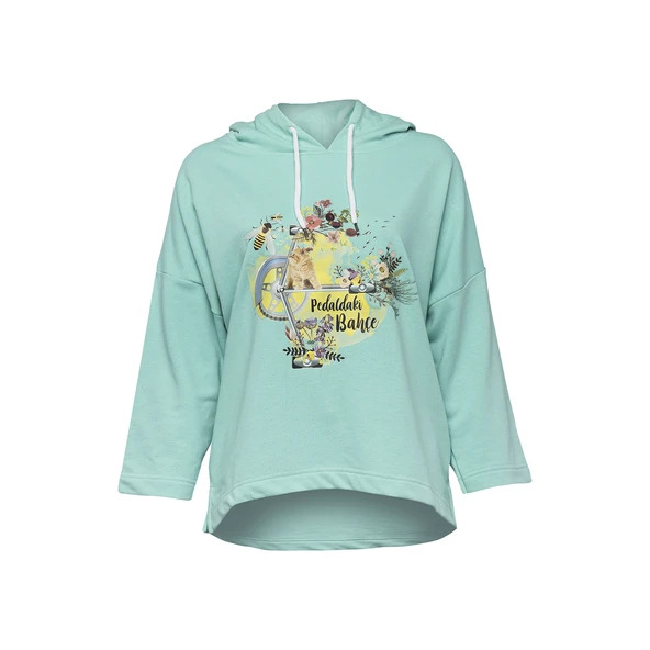 Biggdesign Nature Pedaldaki Bahçe Kadın Sweatshirt ürün görseli 1