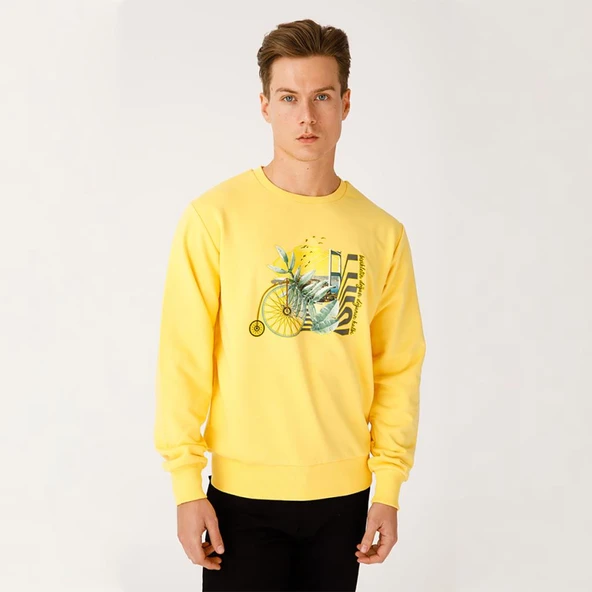 Biggdesign Nature Boğazda Bisiklet Erkek Sweatshirt - Resim 5