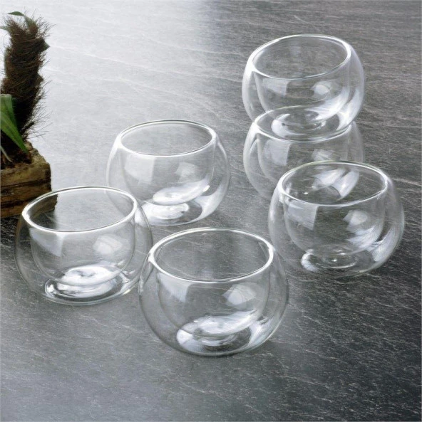 Tohana 6 lı Çift Cidarlı Sosluk Çerezlik Takımı 100ml 75454 ürün görseli 1