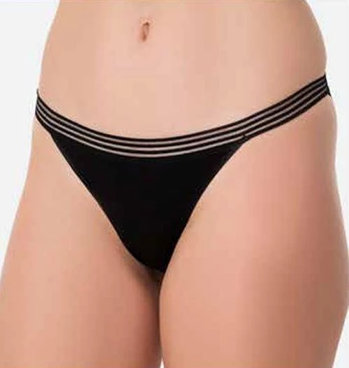 İmer Bayan Modal İnce Tül Çizgili Lastik Slip Bikini Külot 4274 ürün görseli 1