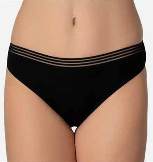 İmer Bayan Modal İnce Tül Çizgili Lastik Slip Bikini Külot 4275 ürün görseli 1