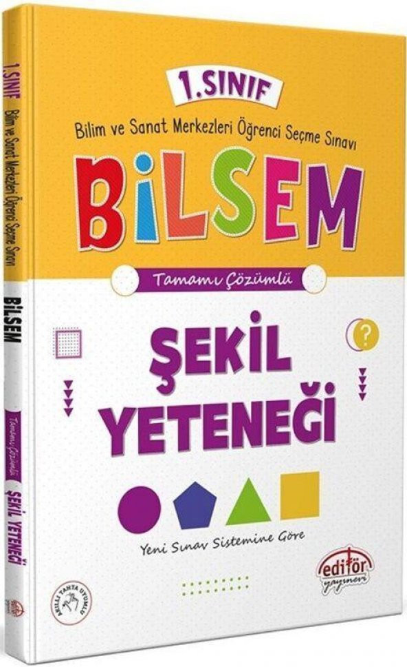 1. Sınıf Bilsem Hazırlık Şekil Yeteneği Editör Yayınları ürün görseli 1