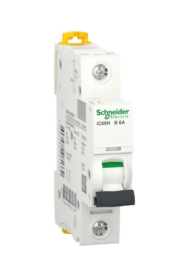 Schneider Electric A9F83106, iC60H - minyatür devre kesici - 1P - 6A - B eğrisi ürün görseli 1
