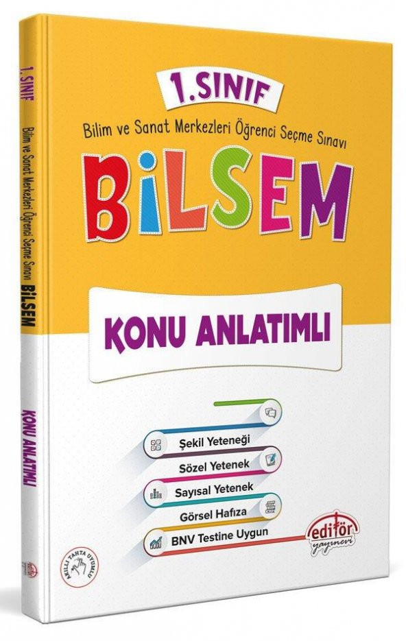 1. Sınıf Bilsem Konu Anlatımlı Editör Yayınları ürün görseli 1