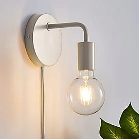 Rsylight Retro Metal Rustik Kablolu Anahtarlı Beyaz Duvar Aplik ürün görseli 1