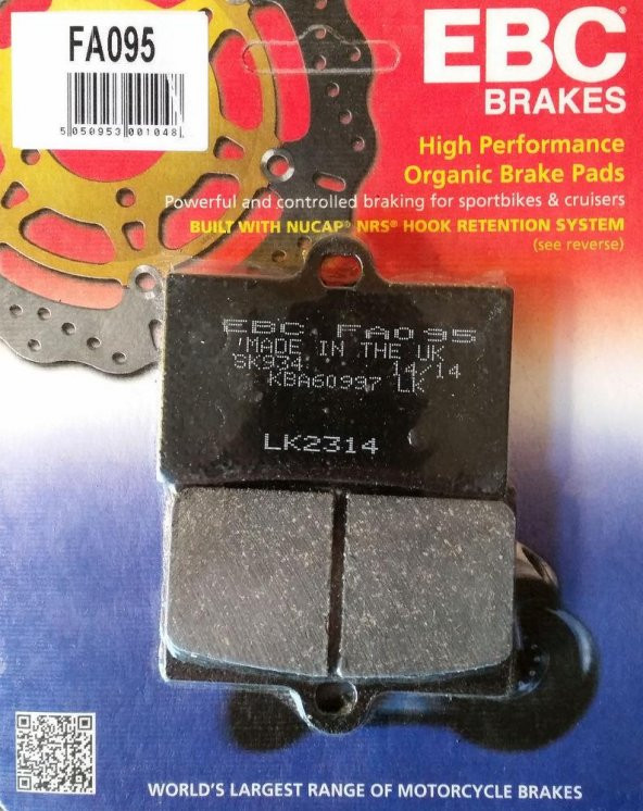 Ebc Fa095 2011-2020 Aprilia RS4 125 4T Ön Fren Balatası J.Juan Kaliper ürün görseli 1
