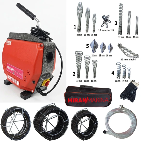 Miran Kanal Açma Makinesi 16-19-22 mm set ürün görseli 1
