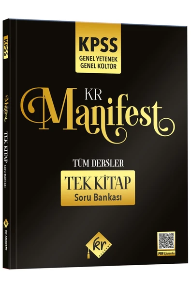 KPSS Genel Yetenek Genel Kültür Manifest Tüm Dersler Tek Kitap Soru Bankası KR Akademi Yayınları ürün görseli 1