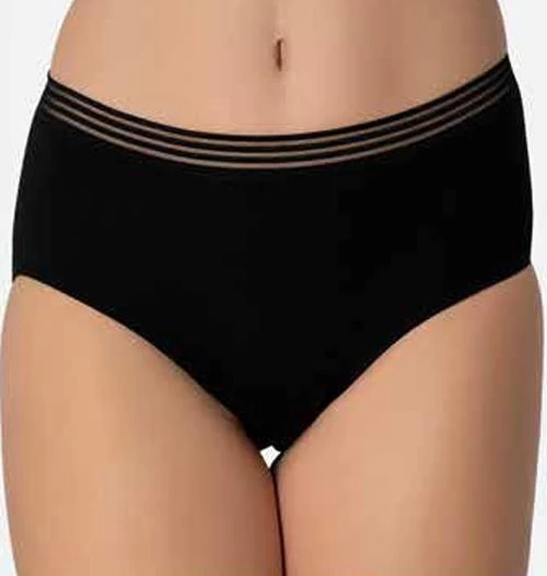 İmer Bayan Modal İnce Tül Çizgili Lastik Bato Bikini Külot 4276 ürün görseli 1