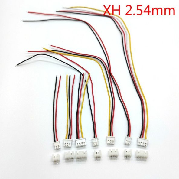JST-XH 2.54mm 5pin 20cm Kablolu Konnektör (Beyaz) Takım x 1 adet (rf030) ürün görseli 1