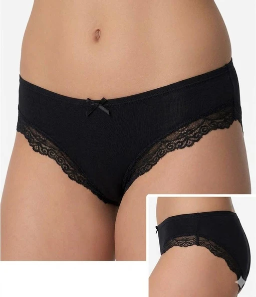 İmer Bayan Dantelli Modal Slip Bikini Külot 4236 - Resim 4