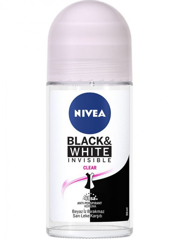 Nivea Roolon Bayan 50 ml İnvisible Black Clear ( Pembe ) ürün görseli 1