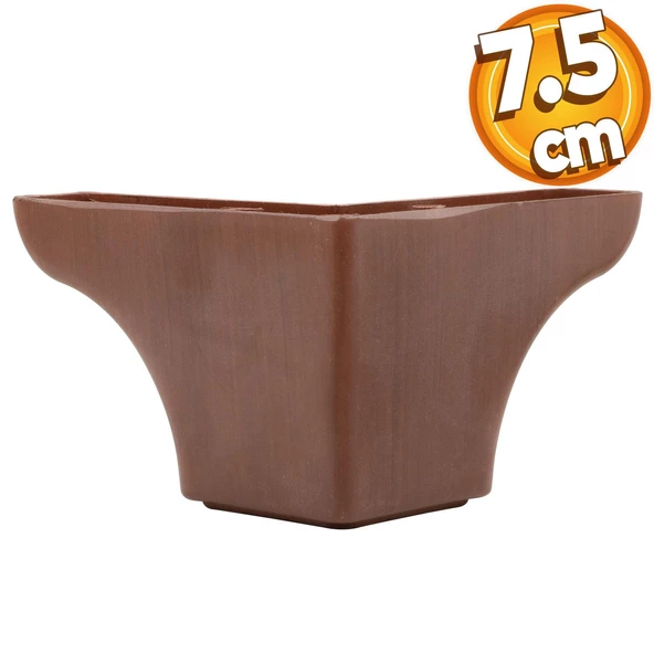Rose Lüks Mobilya Kanepe Sehpa Puf Koltuk Ayağı 7.5 Cm Kahverengi Ahşap Desenli Baza Ayakları ürün görseli 1