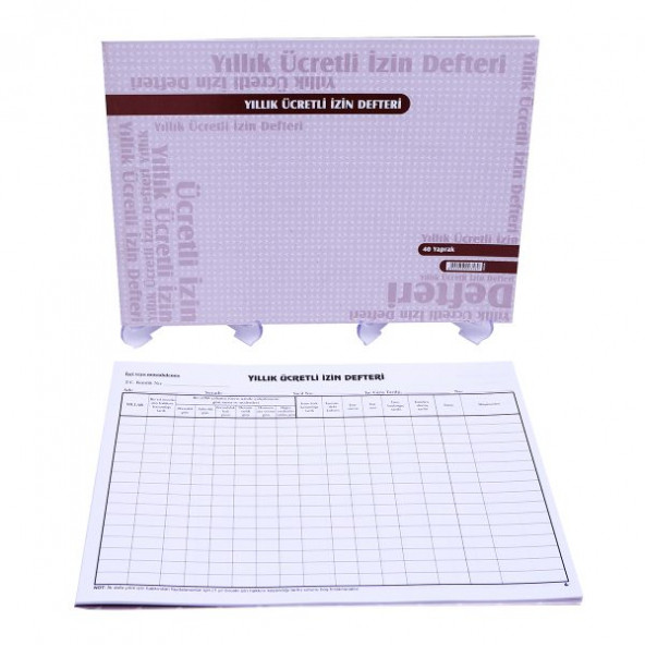 Yıllık Ücretli Izin Defteri 40 Yaprak 1 pak.(6 lı)Özkan-armat ürün görseli 1