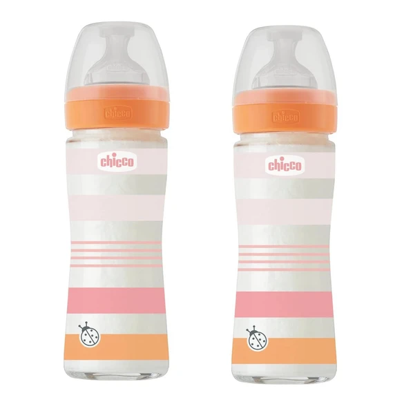 Chicco Wellbeing Cam Biberon 240 ml - Yavaş Akış 2 Adet ürün görseli 1