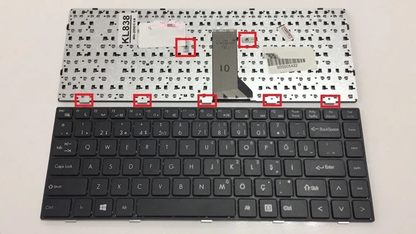 Exper AEJW6A0001020132040480 Notebook Klavyesi - Siyah - TR - Resim 3