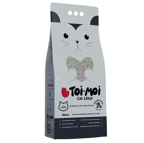 Toi Moi Natura Cream Aktiv Karbon Kokusuz Topaklanan Kedi Kumu 10 Kg ürün görseli 1