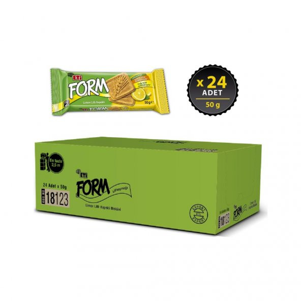Eti Form Limon Lifli Kepekli Bisküvi 50 g x 24 Adet ürün görseli 1
